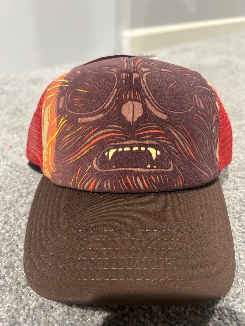 Star Wars Adult Brown and Red Chewbacca Trucker Hat